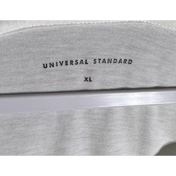 Universal Standard Short Sleeve Crew Tee Rex T-Shirt Womens XL White Stretch - Picture 3 of 6